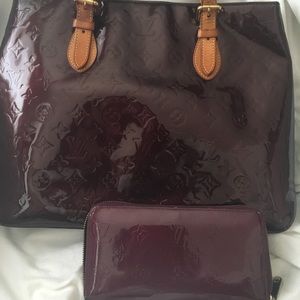 Louis Vuitton Brentwood vernis tote and Wallet